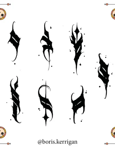 Flash tattoo Hallowen proposés par Boris Kerrigan