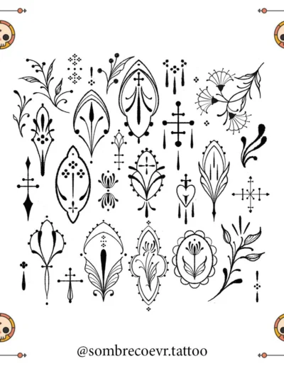 Flash tattoo Hallowen proposés par Sombre Coevr