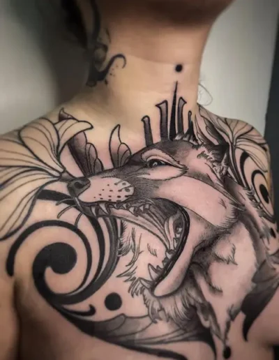 Tatouage renard réalisé par Ajna, chez ARXE Lyon