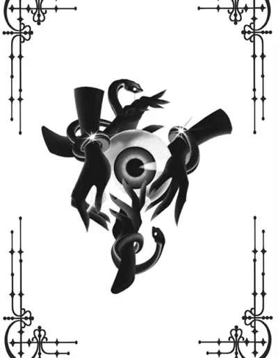 Flash de A.tramentum présentant des mains, un œil et des serpents